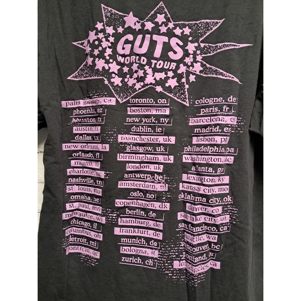 Olivia Rodrigo Spill UR Guts Tour T Shirt. Short Sleeve-size Large.‎ I Would Say